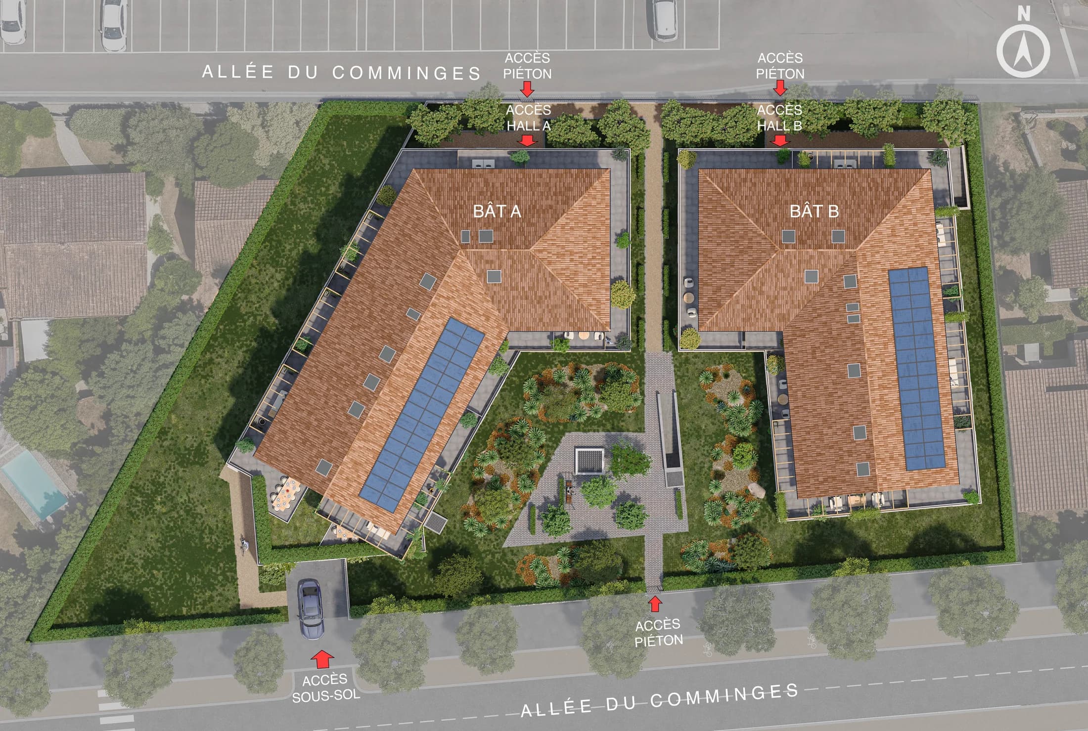 Visuel de plan masse 3D de Résidence Almaya à Colomiers