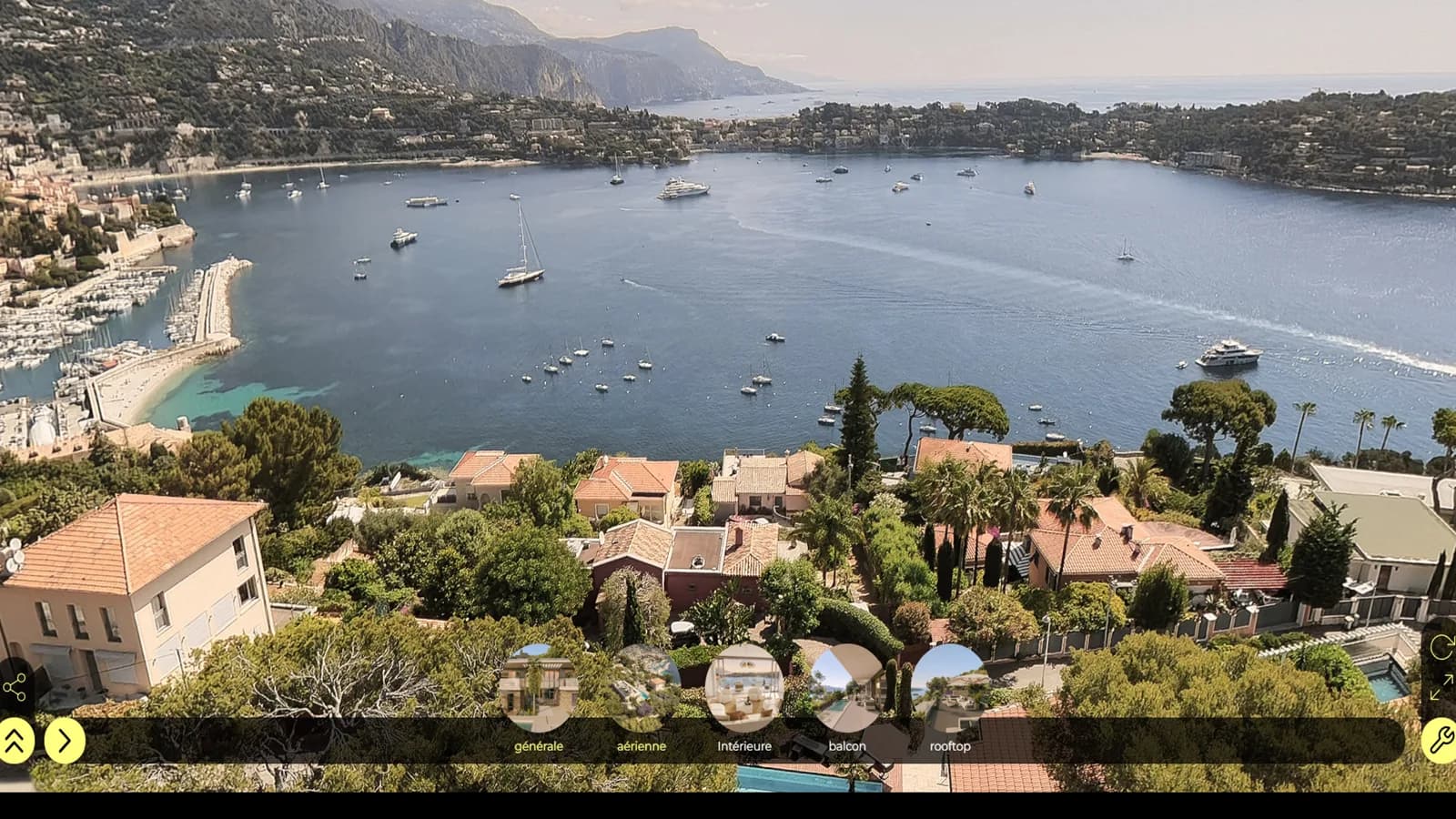 Panorama 360 d’une villa de luxe avec vue mer sur la Côte d’Azur