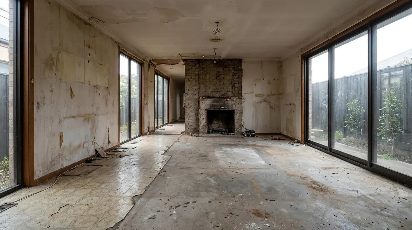 Séjour avant rénovation — état existant