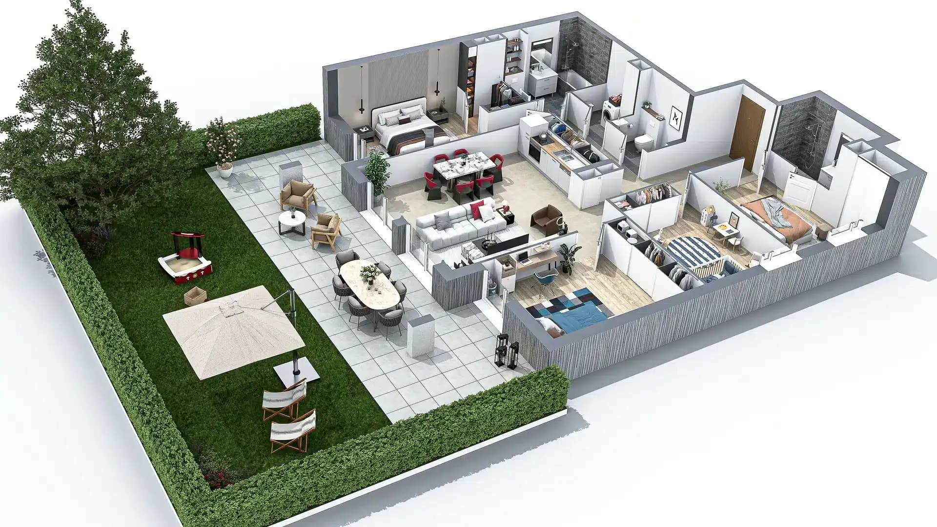 F001 T5 — 14 plans 3D réalisés