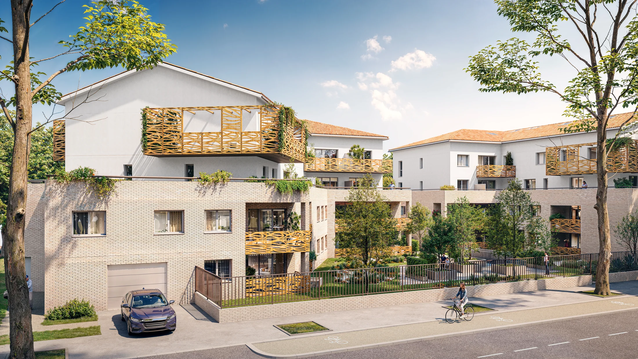 Perspective 3D extérieure de Résidence Almaya à Colomiers