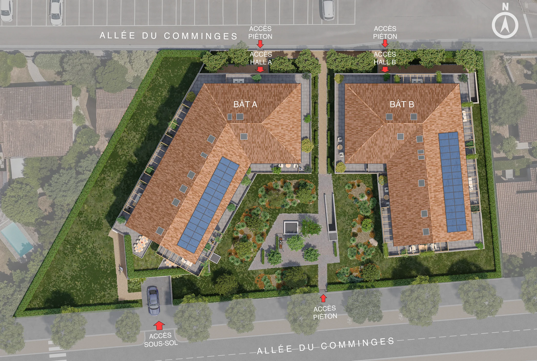 Visuel de plan masse 3D de Résidence Almaya à Colomiers