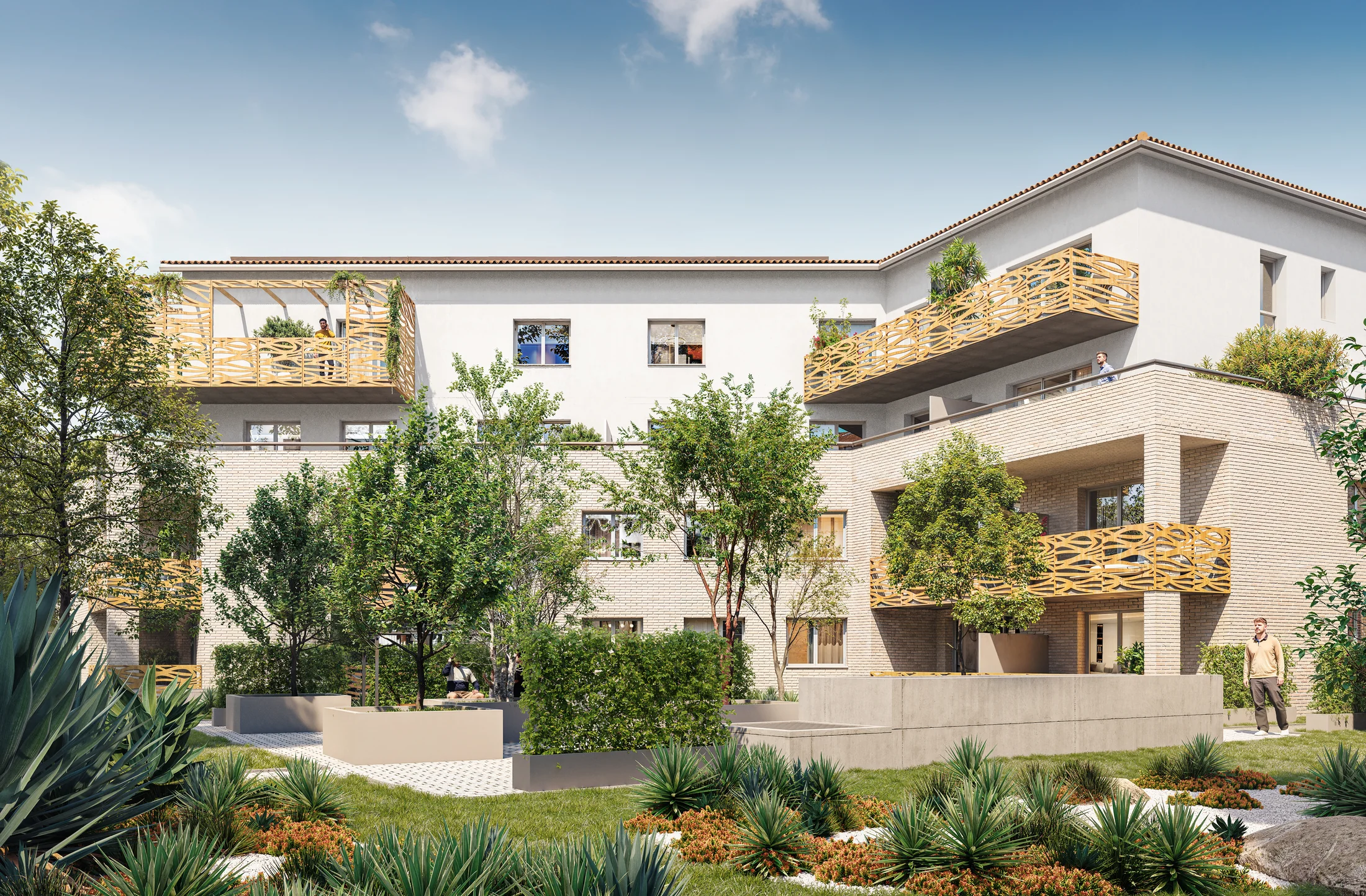 Perspective 3D extérieure de Résidence Almaya à Colomiers