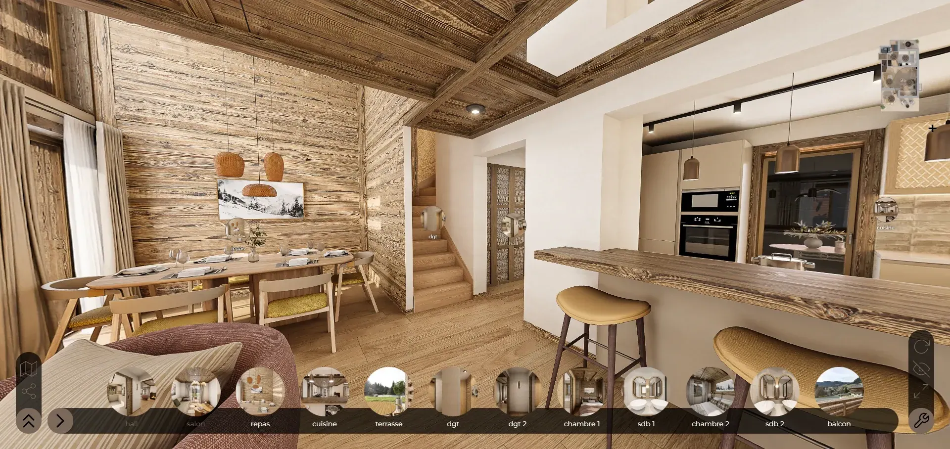 Visite virtuelle 3D d'un intérieur de logement