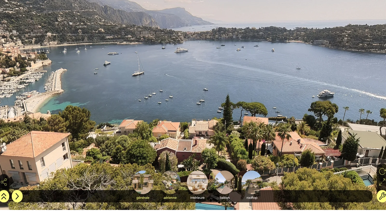 Panorama 360 d’une villa de luxe avec vue mer sur la Côte d’Azur