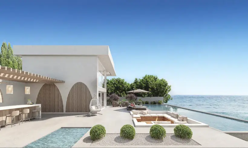 Rendu 3D photo-réaliste d'une façade résidentielle pour promoteur immobilier