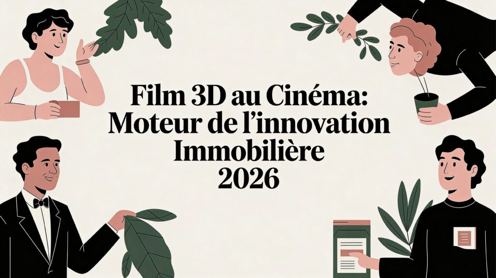 3d film in cinema business illustration